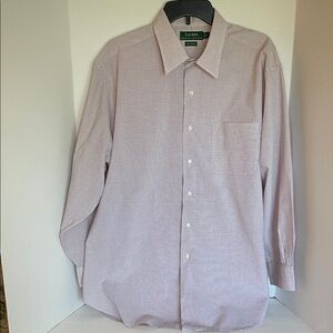 Lauren Ralph Lauren red /blue Checkered Dress Shirt Men’s size 17.5 & 32/33